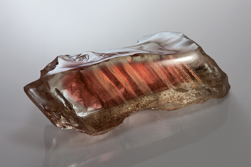 Oregon Sunstone with Schiller. Photo courtesy of Jeffrey Hunt and One World Gemstone